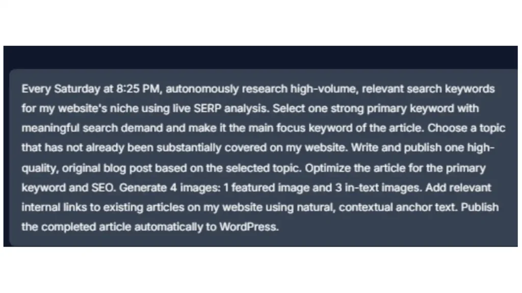 Foenix AI WordPress Automation prompt