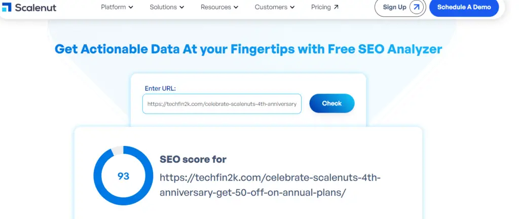 SEO score checker