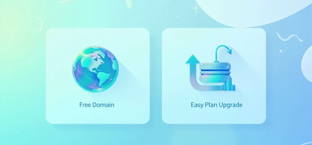 free domain and plan upgrade